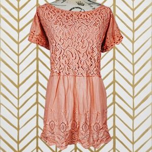 Lacey pink babydoll top